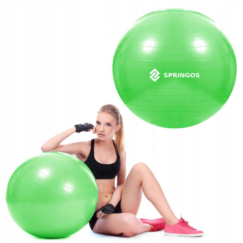 Фитбол  Springos 65 cm Anti-Burst FB0007 Green - фото №2